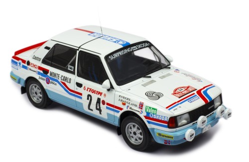 ŠKODA 130L #24  J.Haugland - P.Vegel Rally Monte-Carlo 1987