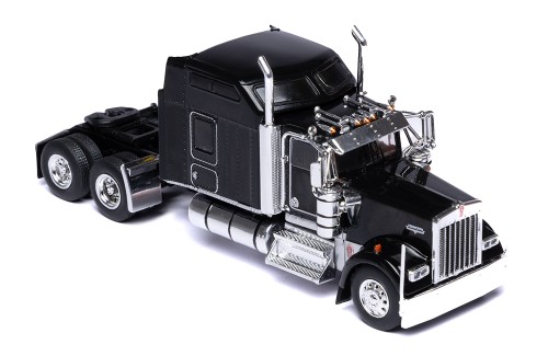 KENWORTH W900 1990 White with Flag (with big sleeper) - Black KENWORTH W900 1990 White with Flag (with big sleeper) - Black