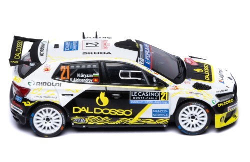 ŠKODA FABIA RS Rally2 #21 N.Gryazin - K.Aleksandrov Rallye Monte-Carlo 2025