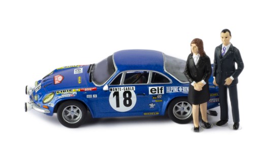 ALPINE RENAULT 1800S #18  J-C.Andruet - M.Petit Winner Rallye Monte-Carlo 1973 with Figurines