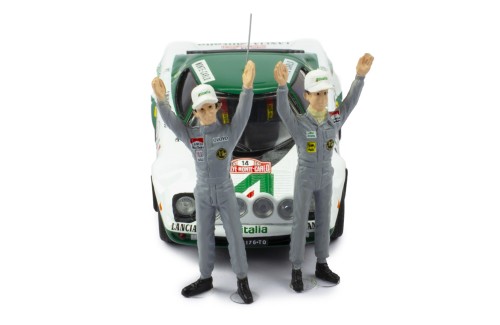 LANCIA STRATOS HF #14 S.Munari - M.Mannucci Winner Rallye Monte-Carlo 1975 with Figurines