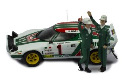 LANCIA STRATOS HF #1 S.Munari-S.Maiga Winner Rallye Monte-Carlo 1977 with Figurines