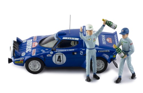 LANCIA STRATOS HF #4 B.Darniche-A.Mahe Winner Rallye Monte-Carlo 1979 with Figurines 