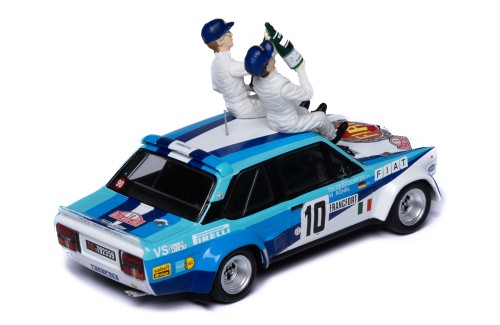 FIAT 131 ABARTH #10 W.Röhrl - C.Geistdörfer Winner Rallye Monte-Carlo 1980 with Figurines