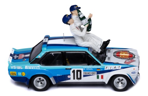 FIAT 131 ABARTH #10 W.Röhrl - C.Geistdörfer Winner Rallye Monte-Carlo 1980 with Figurines