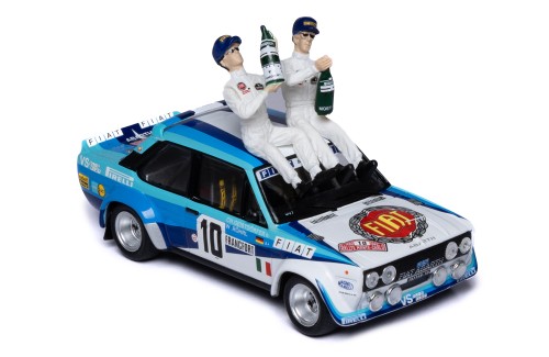 FIAT 131 ABARTH #10 W.Röhrl - C.Geistdörfer Winner Rallye Monte-Carlo 1980 with Figurines