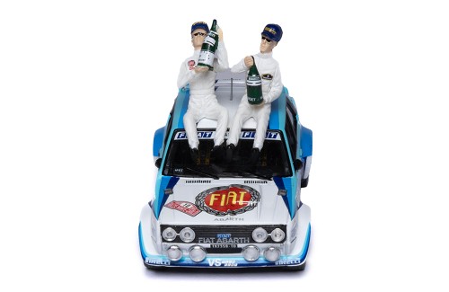 FIAT 131 ABARTH #10 W.Röhrl - C.Geistdörfer Winner Rallye Monte-Carlo 1980 with Figurines
