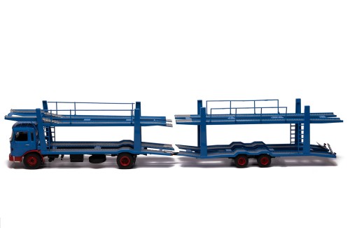 MAN (Car transporter with trailer) 1970 Blue and Red