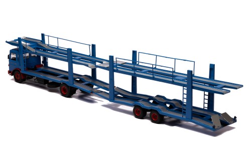 MAN (Car transporter with trailer) 1970 Blue and Red