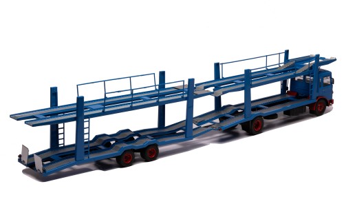 MAN (Car transporter with trailer) 1970 Blue and Red
