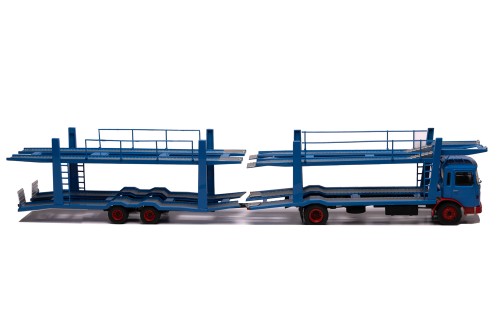 MAN (Car transporter with trailer) 1970 Blue and Red