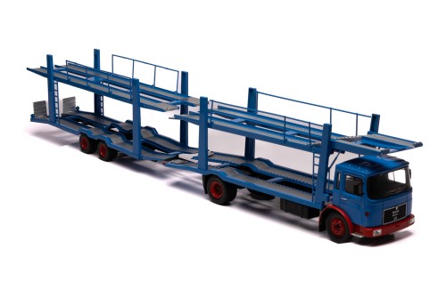 MAN (Car transporter with trailer) 1970 Blue and Red