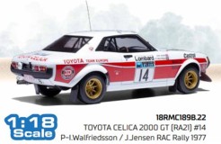 TOYOTA CELICA 2000 GT (RA21) #14 - P-I.Walfriedsson - J.Jensen RAC Rally 1977
