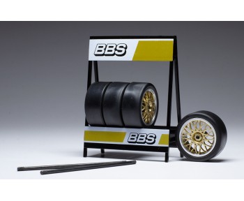 SET of 4 WHEELS 1/18 - BBS Motorsport one-piece - Chr