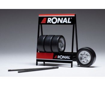 SET of 4 WHEELS 1/18 - Ronal GM - Silver