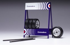 SET of 4 WHEELS 1/18 - Cromodora - Silver 