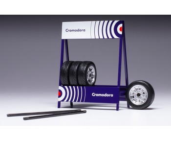 SET of 4 WHEELS 1/18 - Cromodora - Silver 