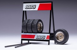 SET of 4 WHEELS 1/18 - BBS  13 inch - Gold and Chrome