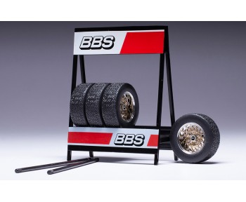 SET of 4 WHEELS 1/18 - BBS  13 inch - Gold and Chrome