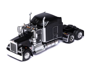 KENWORTH W900 1990 White with Flag (with big sleeper) - Black KENWORTH W900 1990 White with Flag (with big sleeper) - Black