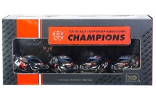 Set of 4 models TOYOTA GR YARIS Rally1 Hybrid #33 / #17 / #18  Rally Japan 2024 & #69 Winner Latvia 2024 - WRC MANUFACTURER'S CHAMPIONS 2024