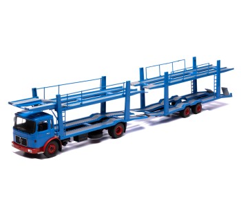 MAN (Car transporter with trailer) 1970 Blue and Red